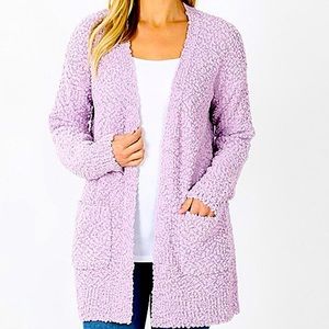 Lavender Popcorn Cardigan